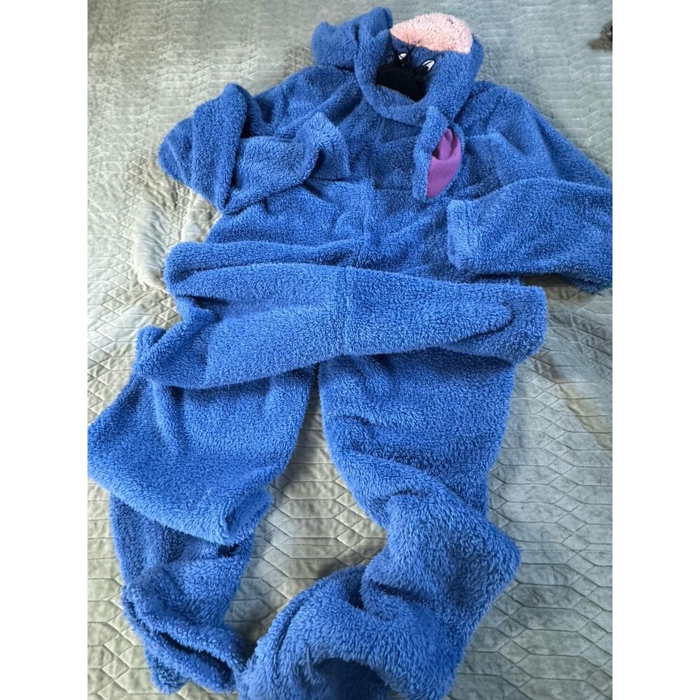 Disney Eeyore Adult One-Piece Blue Hooded Sleepwear Costume Suit Zip-Up XL - Picture 6 of 7